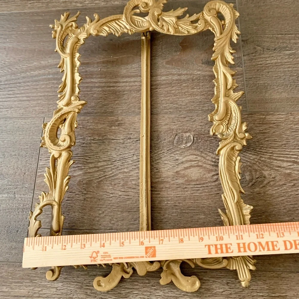 Vintage Iron Art Free Stand Pictured Frame